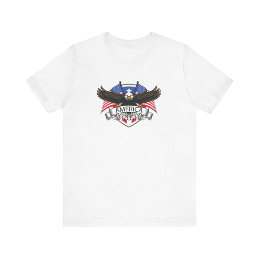 Unisex Jersey Short Sleeve Tee America Bald Eagle Shield