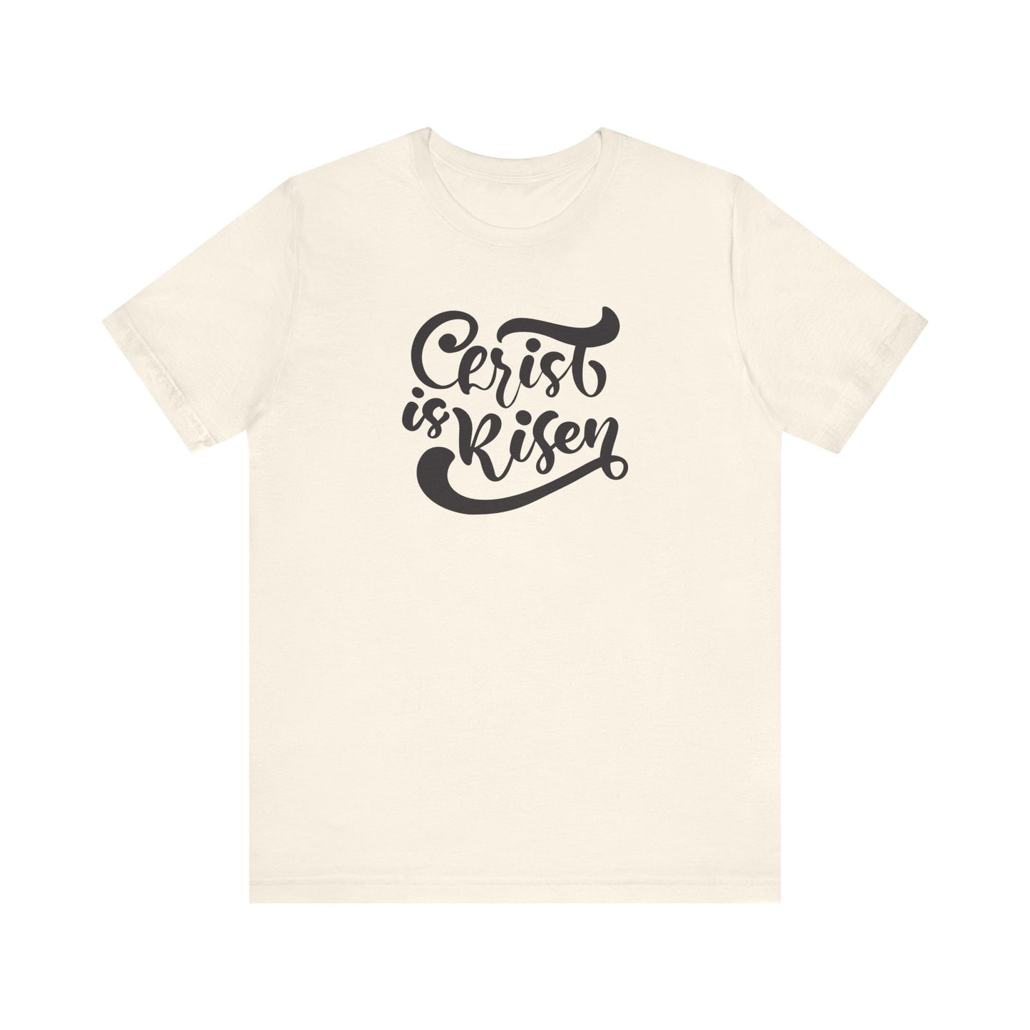 Christ is Risen Black Print Unisex Jersey Short Sleeve Tee