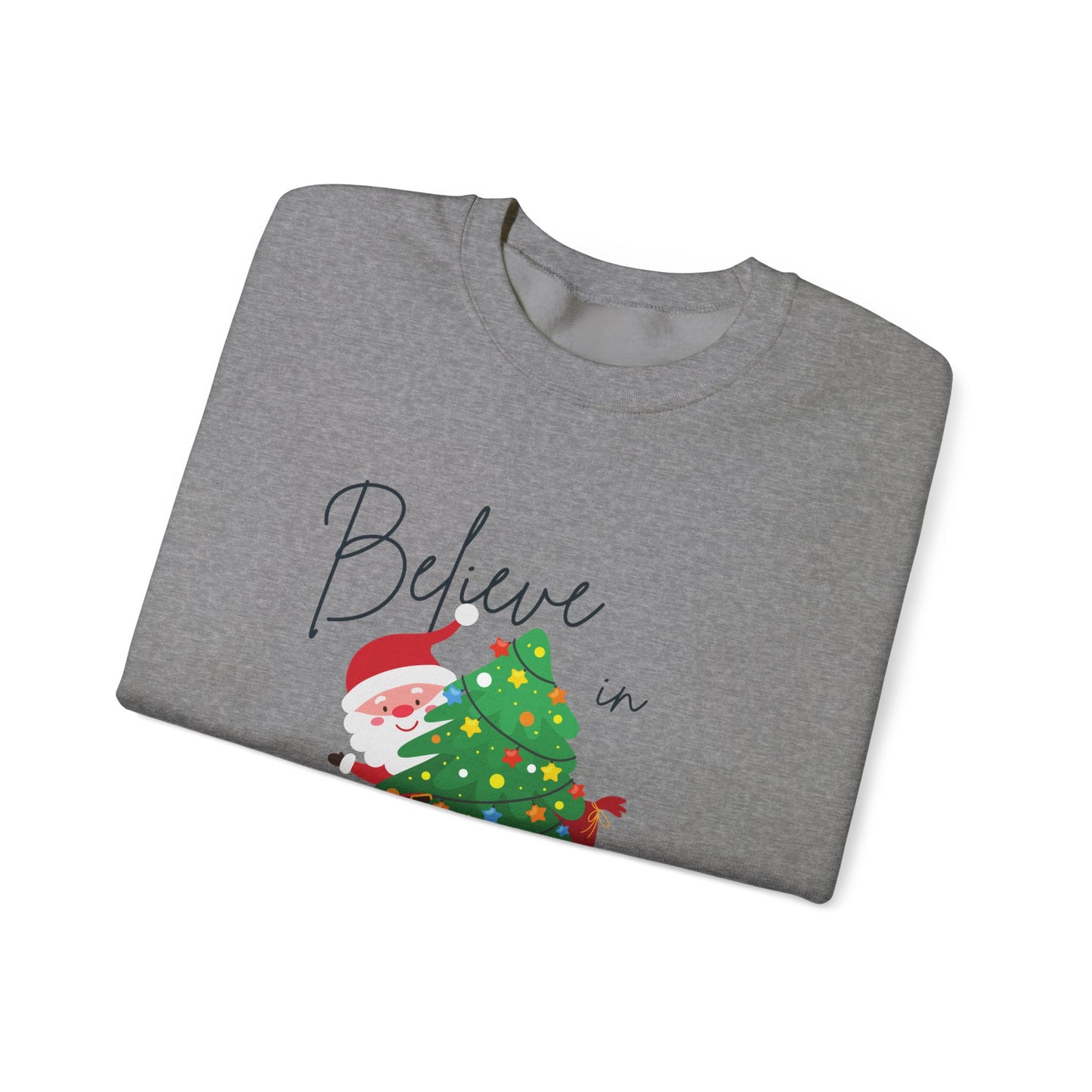 Unisex Heavy Blend Crewneck Sweatshirt Believe In Santa 🎅🎄✨