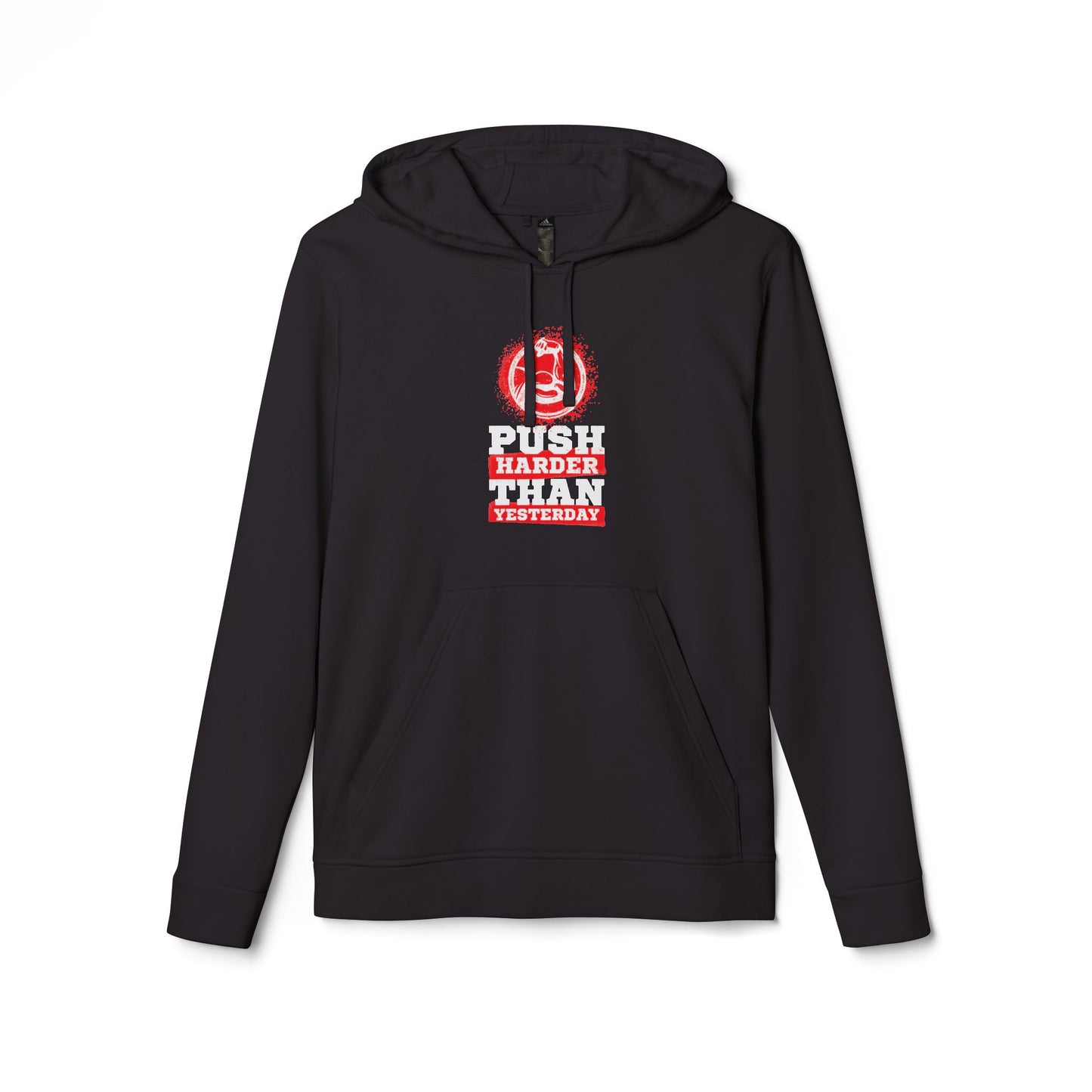Push Harder Than Yesterday Adidas Unisex Cozy Fleece Hoodie