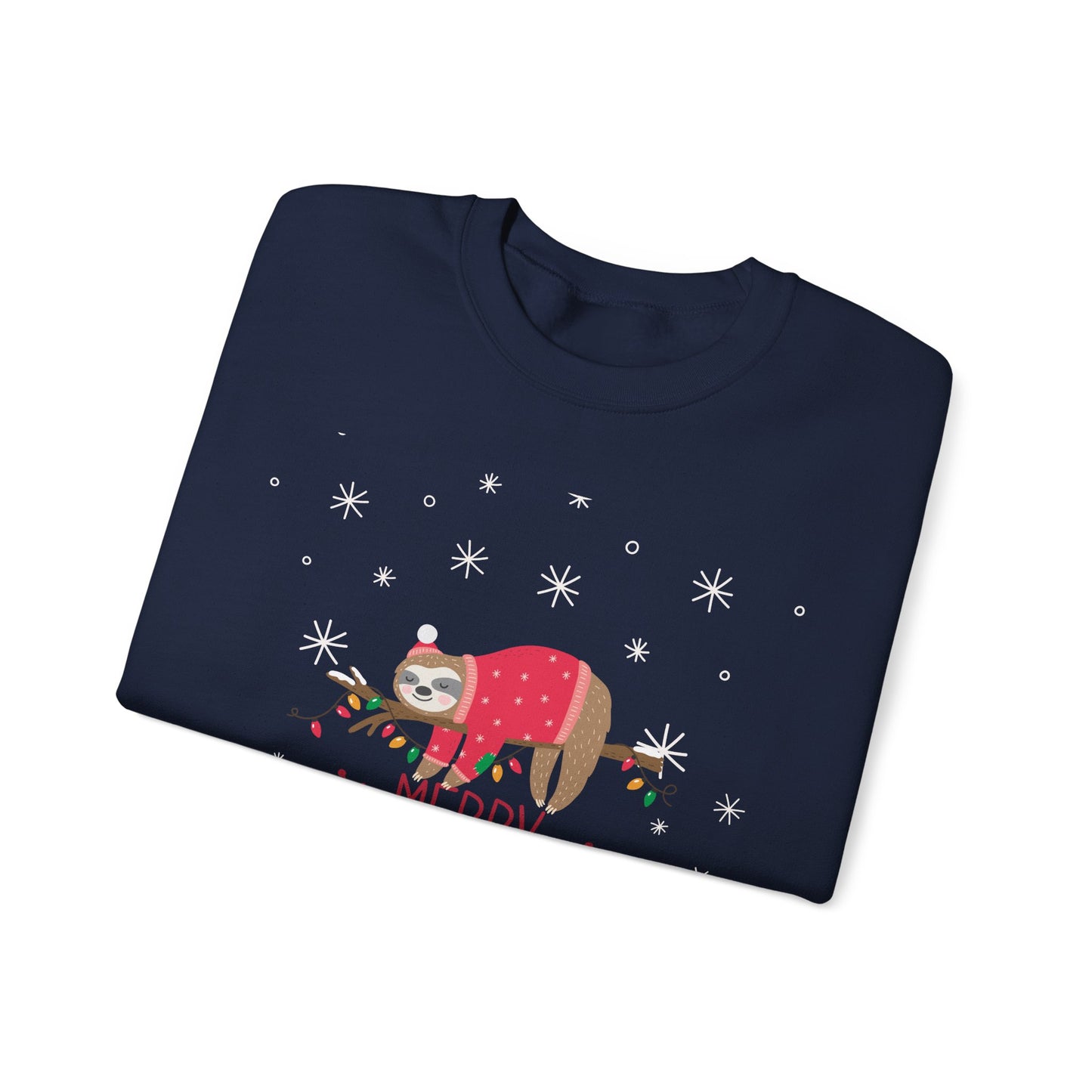 Merry Christmas Sloth 🎄🦥✨ Unisex Heavy Blend Crewneck Sweatshirt