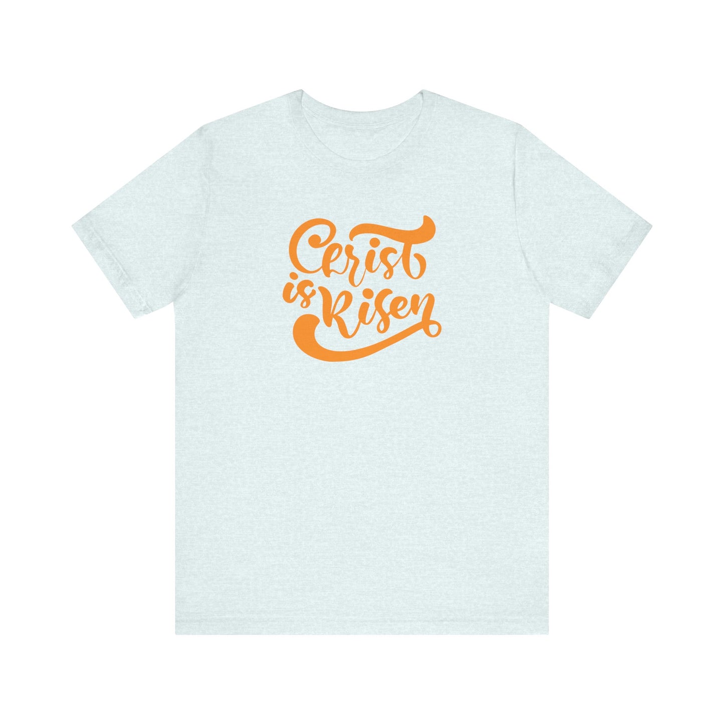 Christ is Risen Orange Print Unisex Jersey Short Sleeve Tee