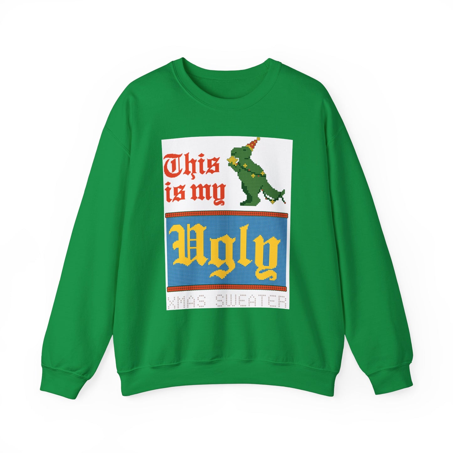 Unisex Heavy Blend Crewneck Sweatshirt This Is My Ugly Xmas Sweater 🦖🎅✨