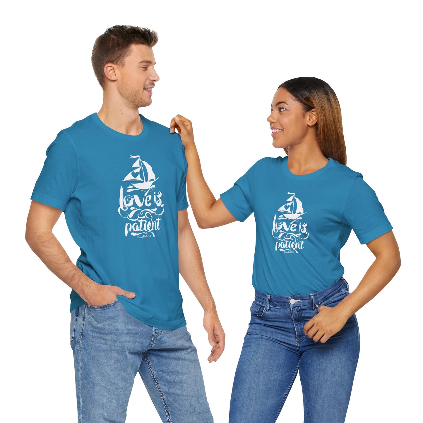 Love Is Patient Corinthians 13:4 Unisex Jersey Short Sleeve Tee