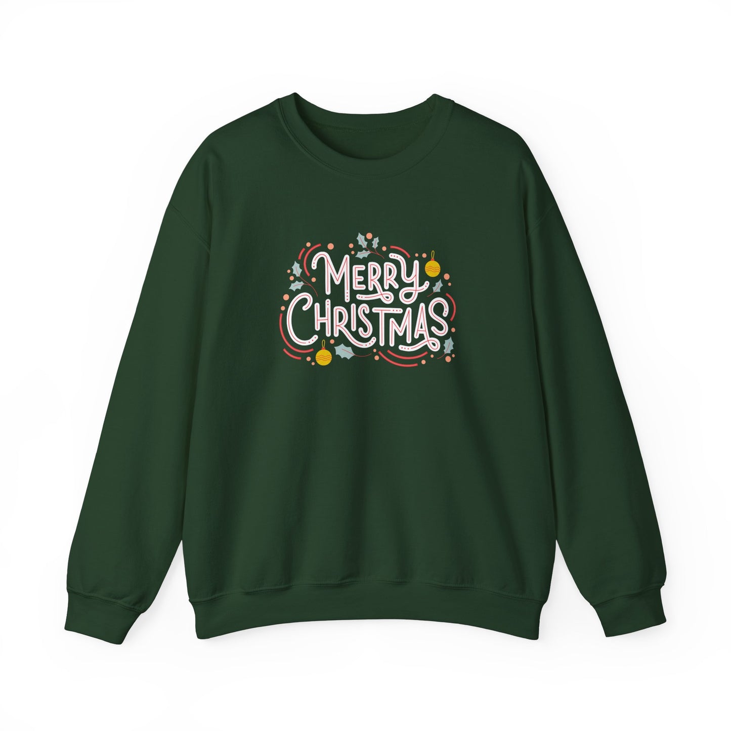 Unisex Heavy Blend Crewneck Sweatshirt Beautiful Merry Christmas Design 🎄✨