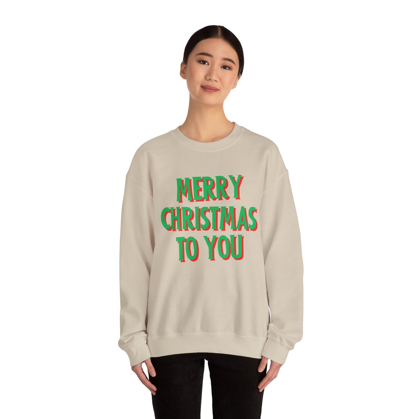 Unisex Heavy Blend Crewneck Sweatshirt Merry Christmas To You 🎄✨