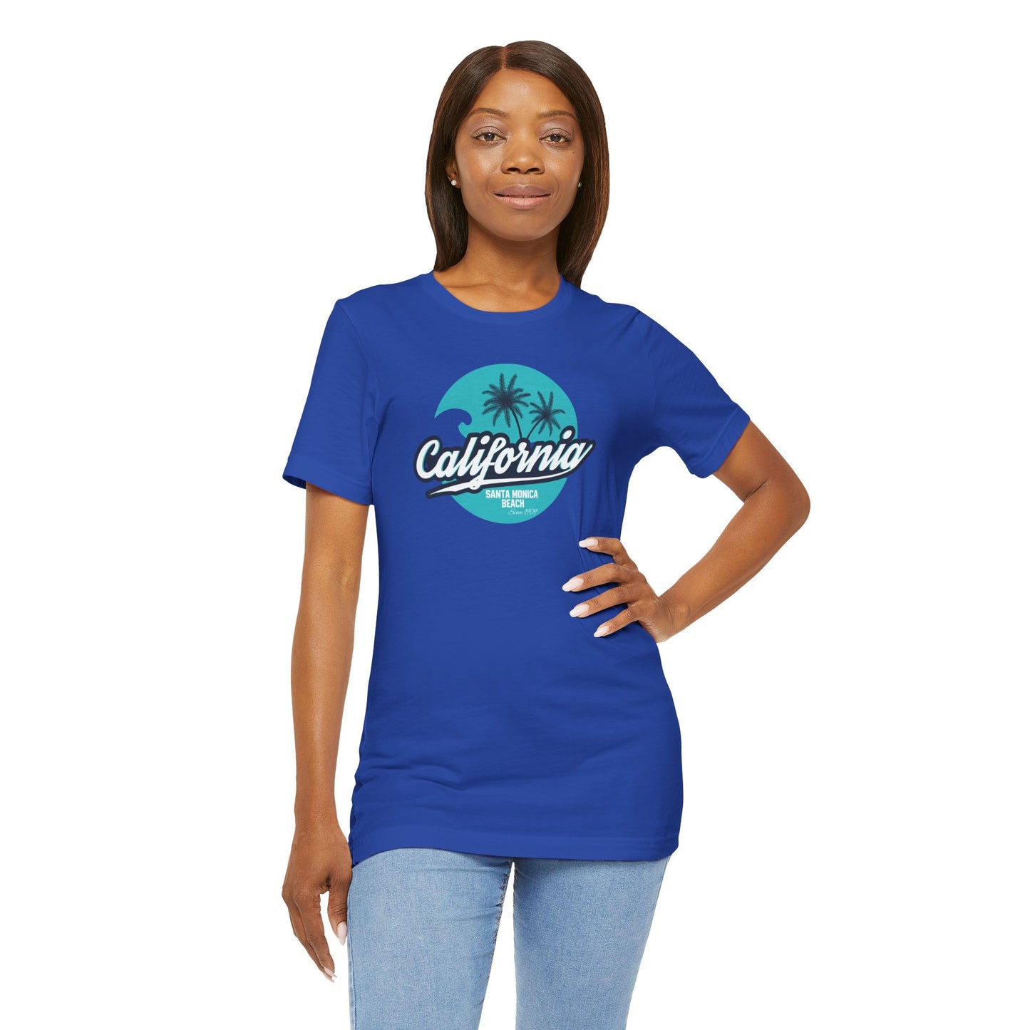 California Santa Monica Beach Unisex Jersey Short Sleeve Tee