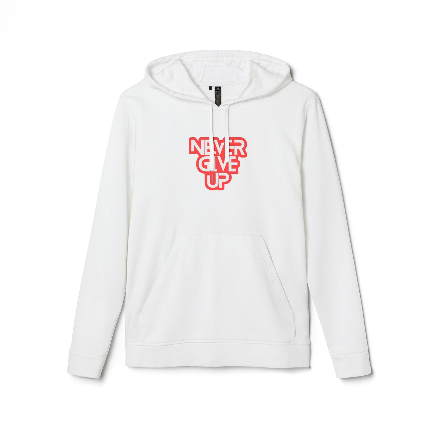 Never Give Up Adidas Unisex Cozy Fleece Hoodie