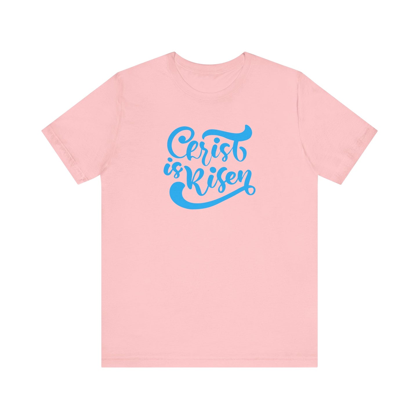 Unisex Jersey Short Sleeve Tee Easter 'Christ is Risen' Blue Print