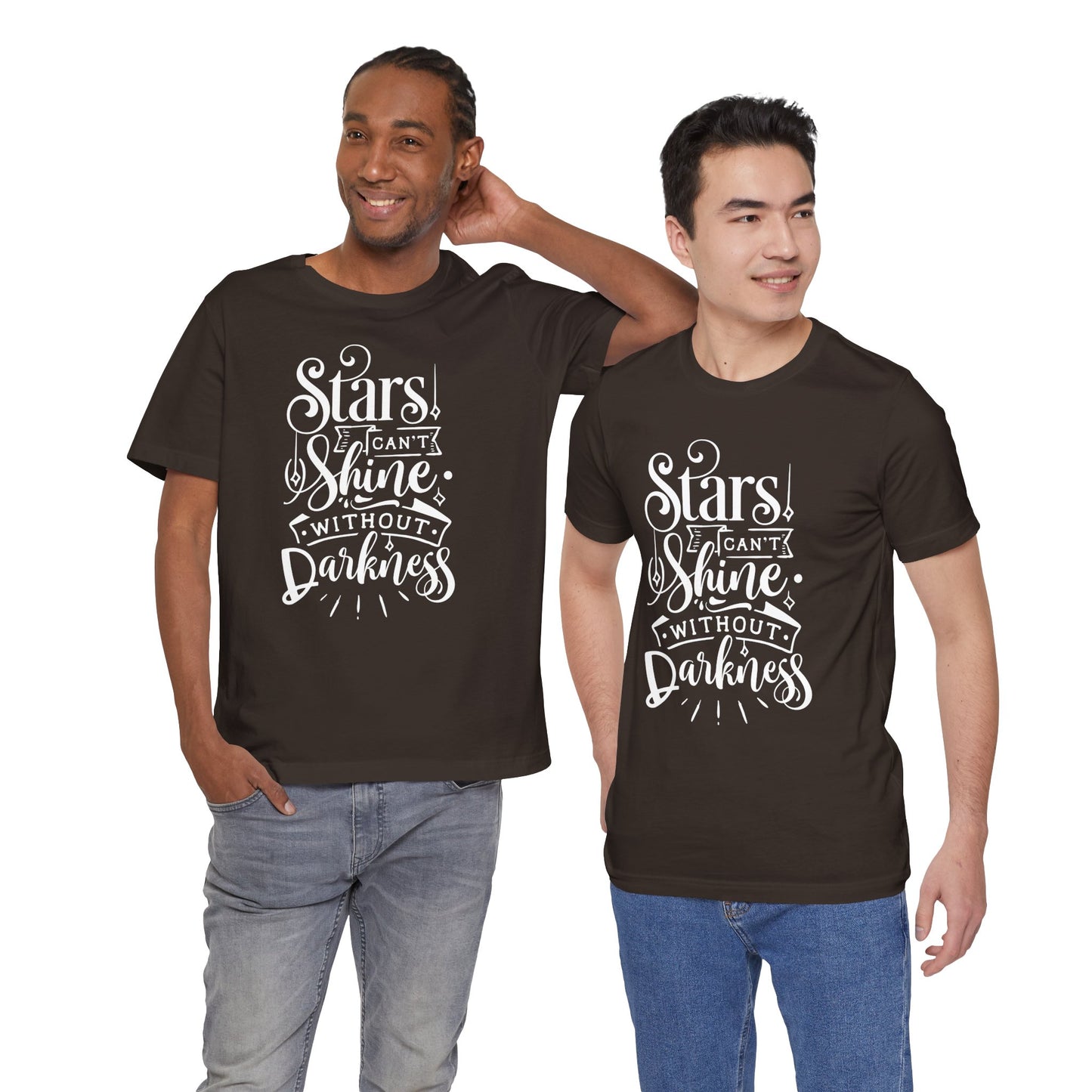 Stars Can't Shine Without Darkness Unisex Jersey Short Sleeve Tee
