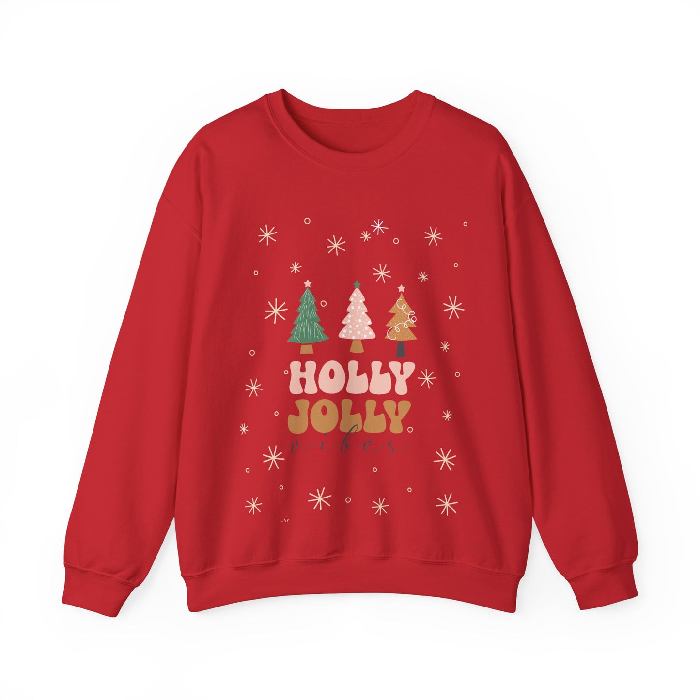 Unisex Heavy Blend Crewneck Sweatshirt Holly Jolly Vibes 🎄✨🌟