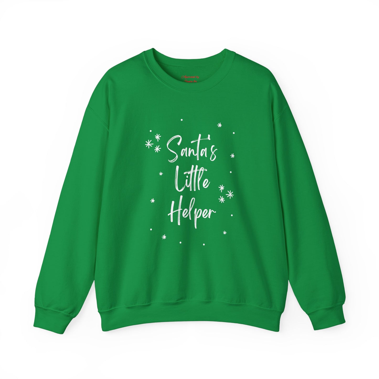 Unisex Heavy Blend Crewneck Sweatshirt Santa's Little Helper with Snowflakes 🎅❄️✨