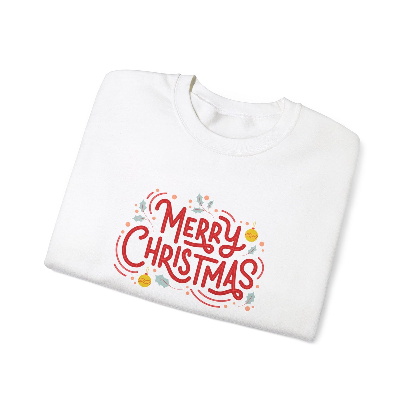 Unisex Heavy Blend Crewneck Sweatshirt Beautiful Merry Christmas Design 🎄✨