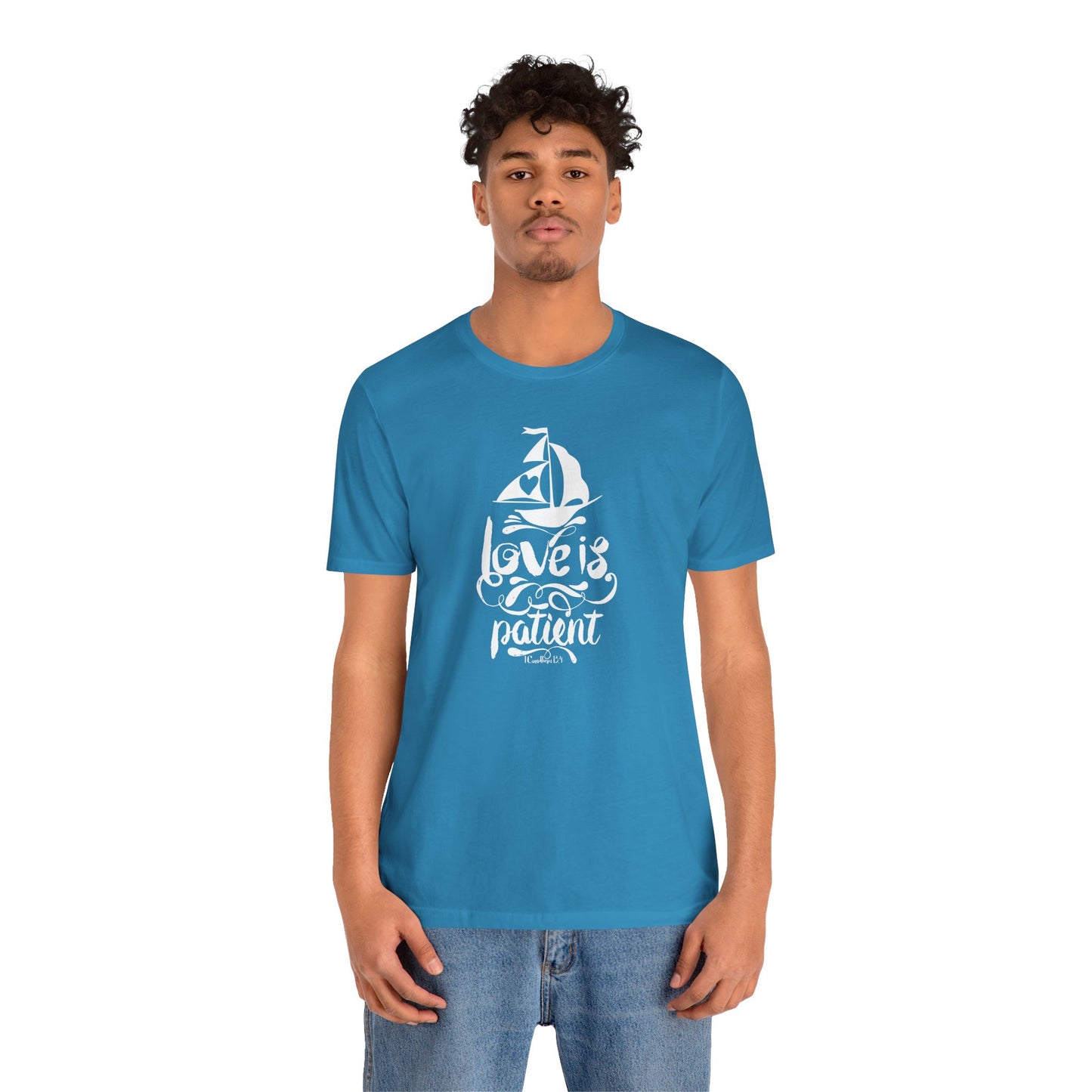 Love Is Patient Corinthians 13:4 Unisex Jersey Short Sleeve Tee