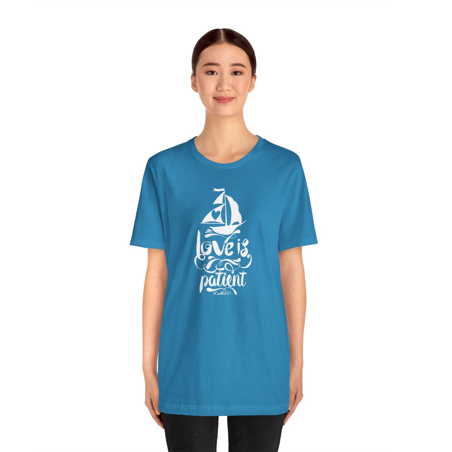 Love Is Patient Corinthians 13:4 Unisex Jersey Short Sleeve Tee