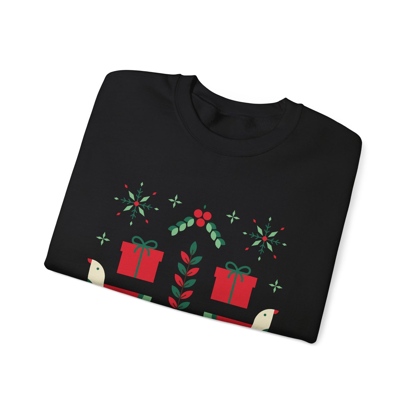 Unisex Heavy Blend Crewneck Sweatshirt Folk Art Christmas Design 🎄✨
