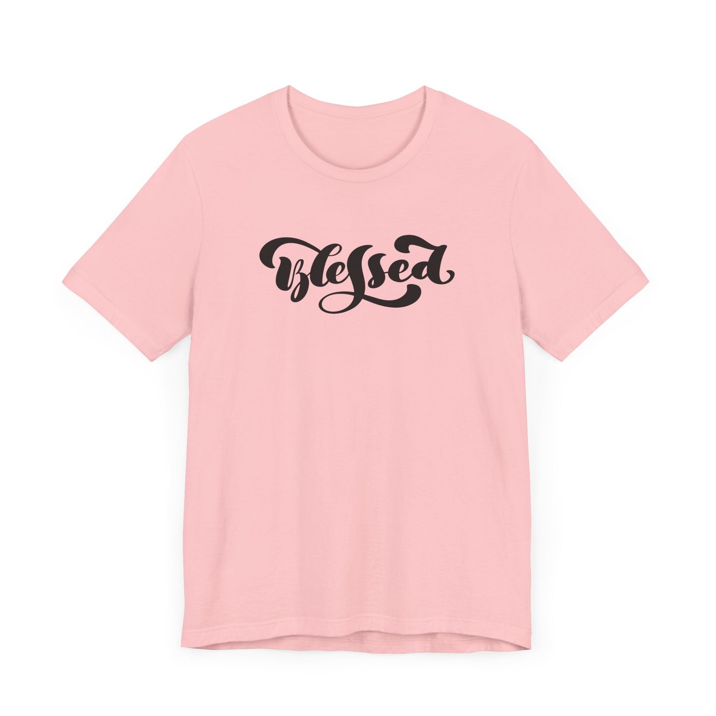 Unisex Jersey Short Sleeve Tee Blessed Quote Black Print