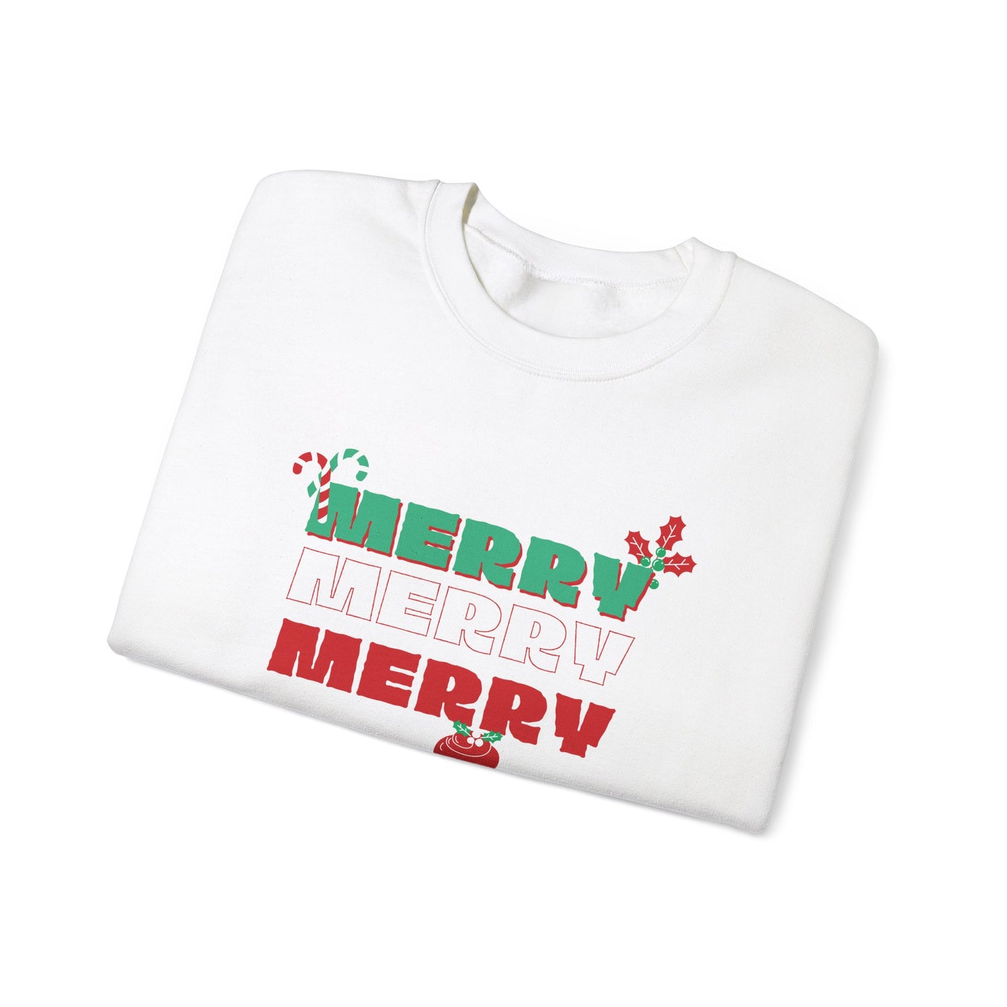 Unisex Heavy Blend Crewneck Sweatshirt Merry Merry Merry 🎄❤️✨