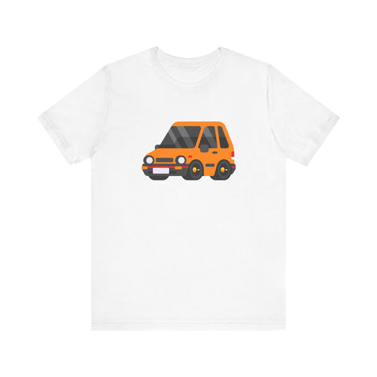 Unisex Jersey Short Sleeve Tee Adorable Car T-shirt Orange Car