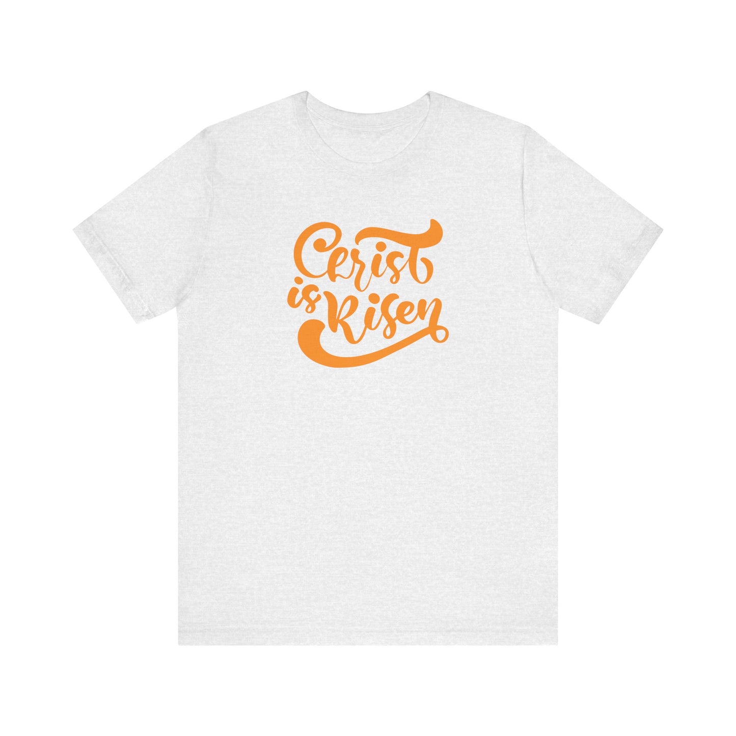 Christ is Risen Orange Print Unisex Jersey Short Sleeve Tee