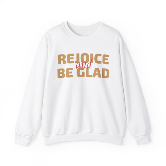 Unisex Heavy Blend Crewneck Sweatshirt Rejoice and Be Glad 🎉✨