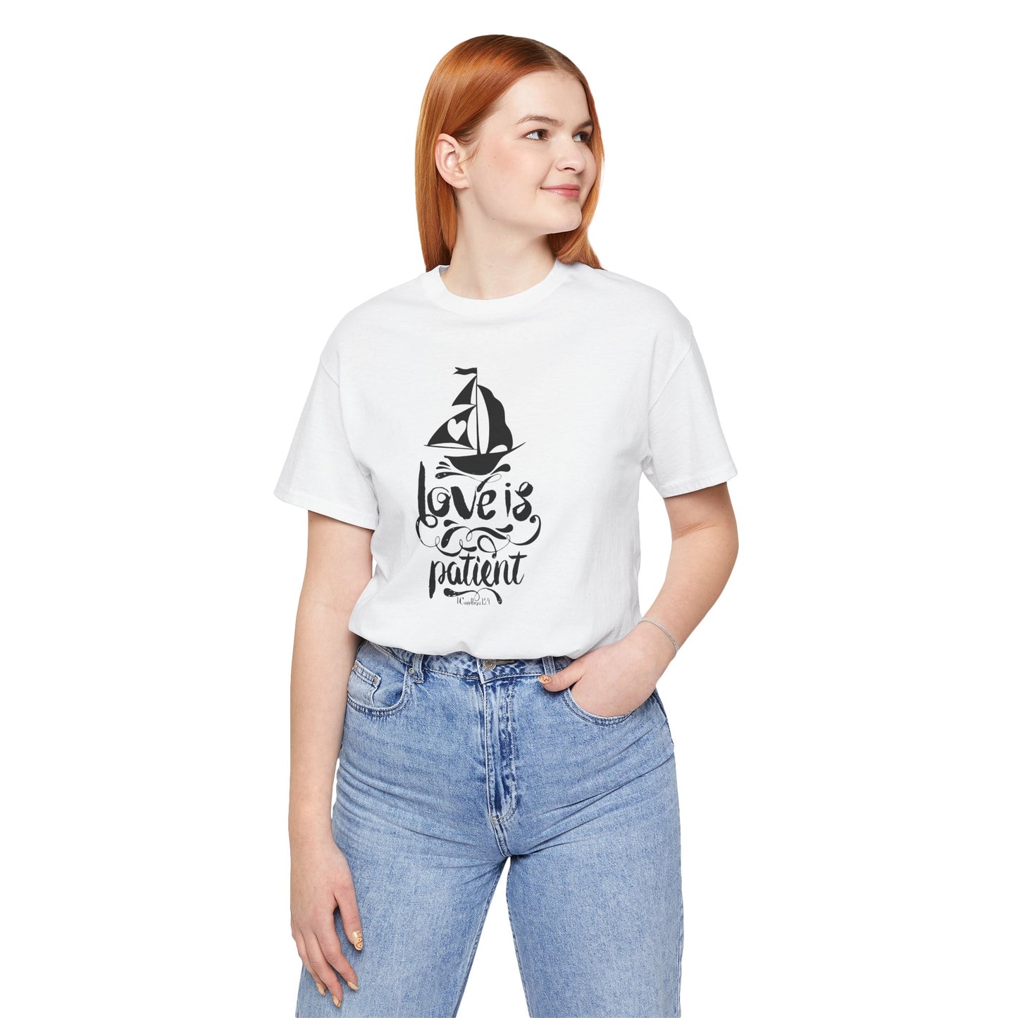Love Is Patient Corinthians 13:4 Unisex Jersey Short Sleeve Tee