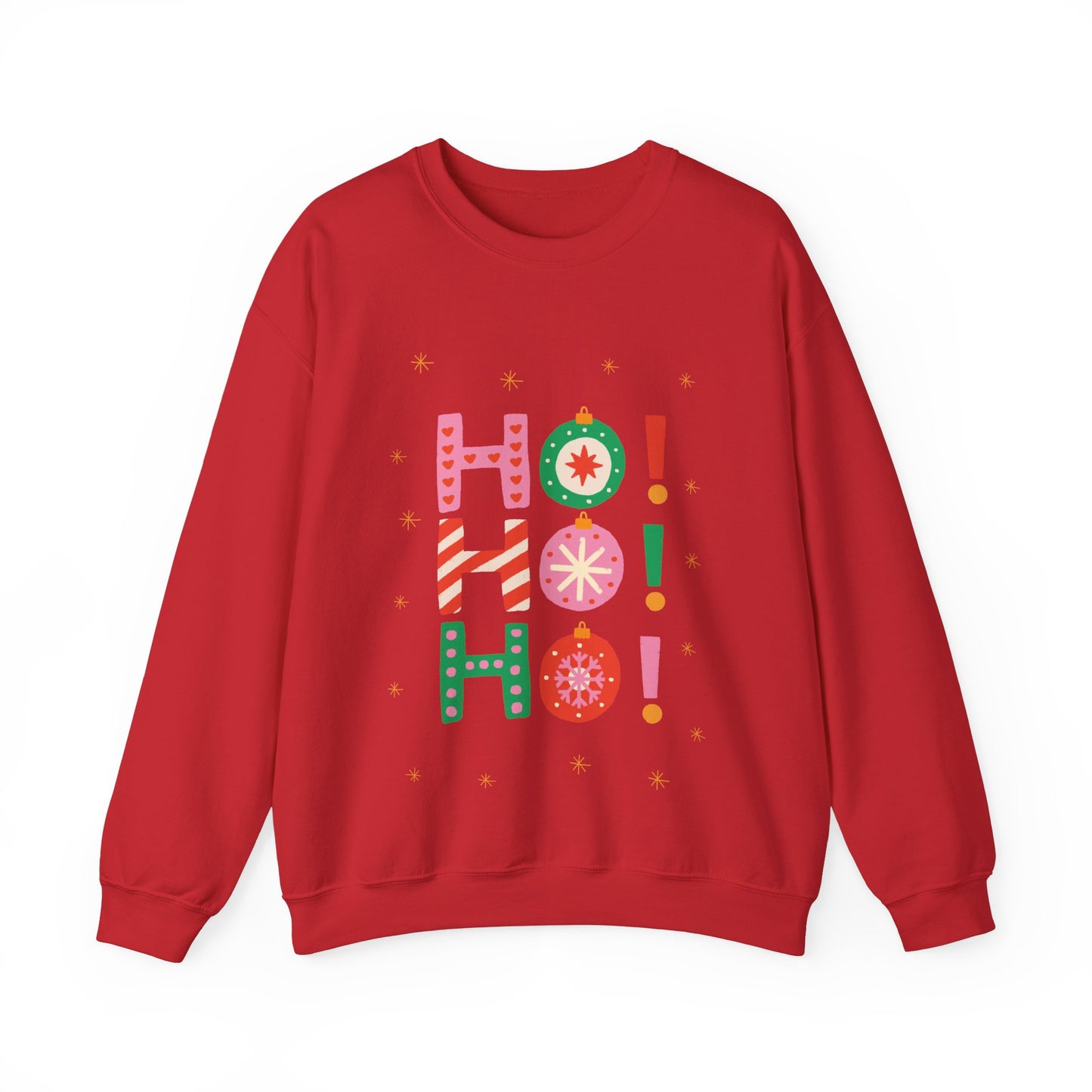 Unisex Heavy Blend Crewneck Sweatshirt Colorful Ho Ho Ho version 1 🎅✨