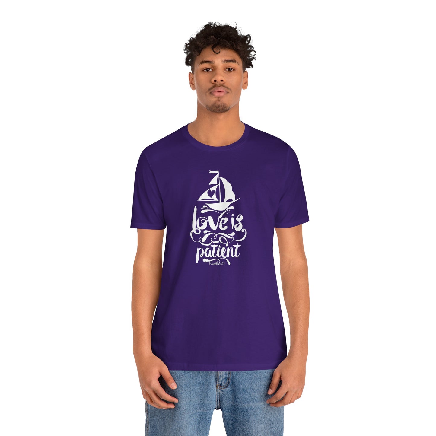 Love Is Patient Corinthians 13:4 Unisex Jersey Short Sleeve Tee