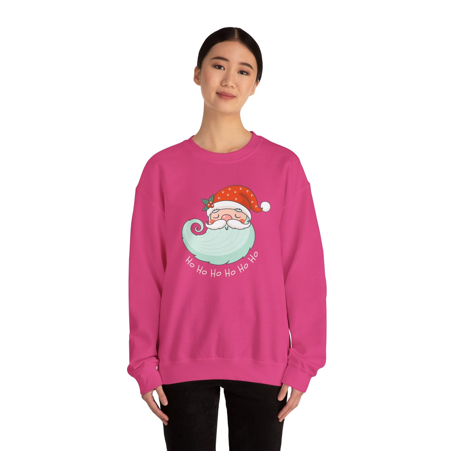 Unisex Heavy Blend Crewneck Sweatshirt Happy Santa Ho Ho Ho 🎅🎉✨