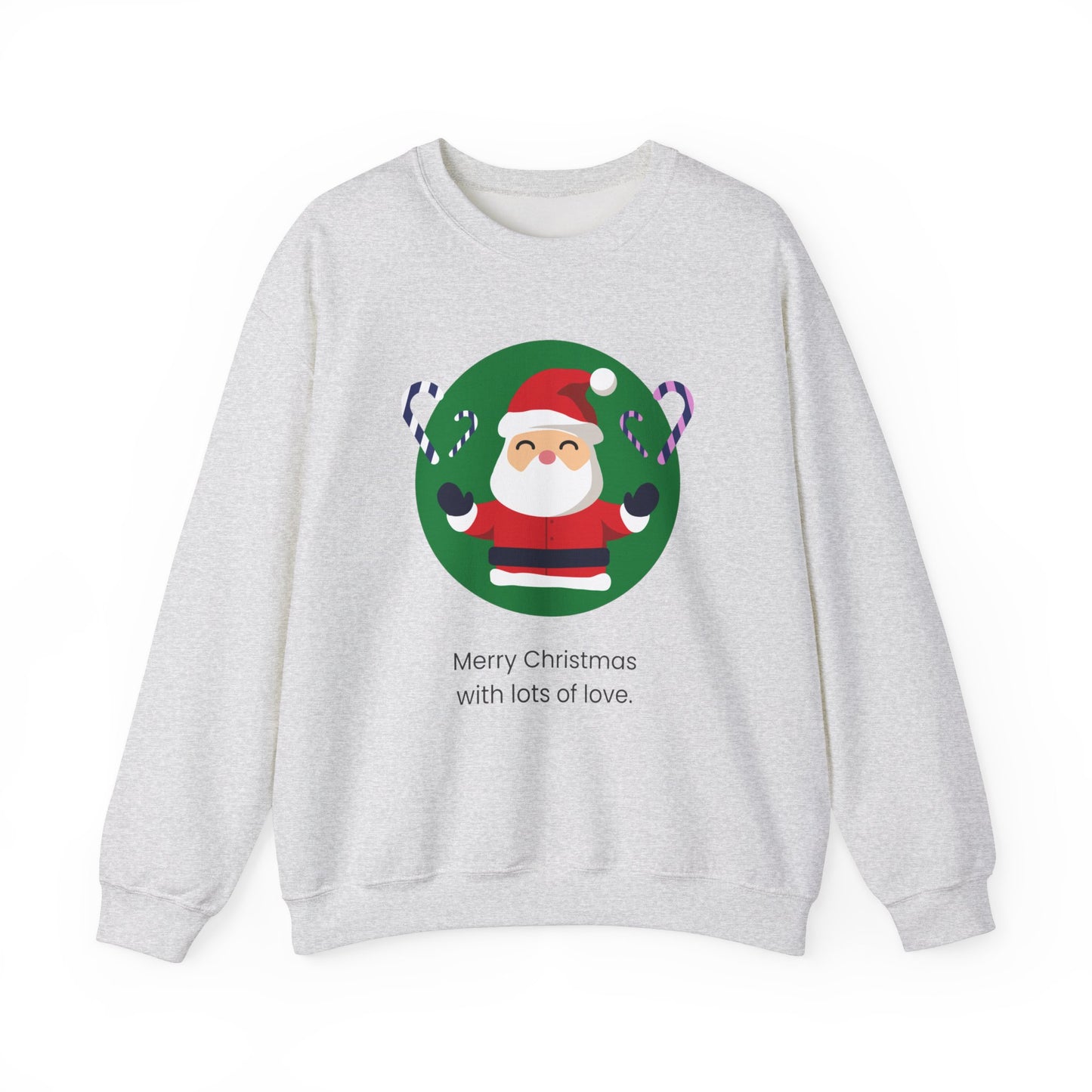 Unisex Heavy Blend Crewneck Sweatshirt Merry Christmas With Lots Of Love 🎅❤️🍭