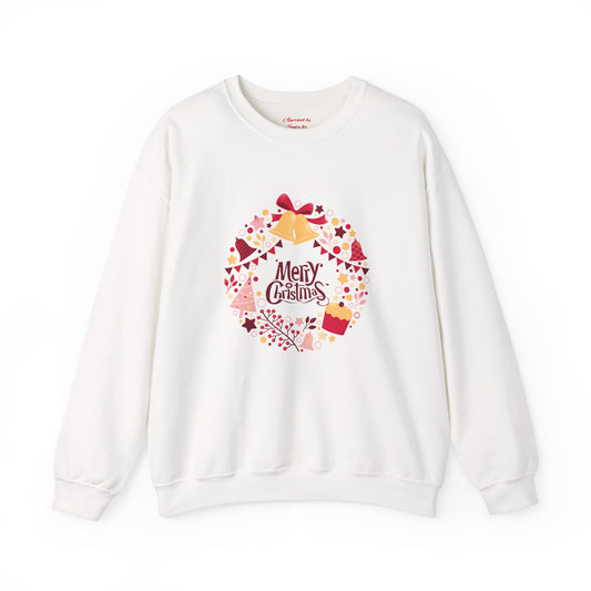 Merry Christmas Wreath 🎄✨ Unisex Heavy Blend Crewneck Sweatshirt