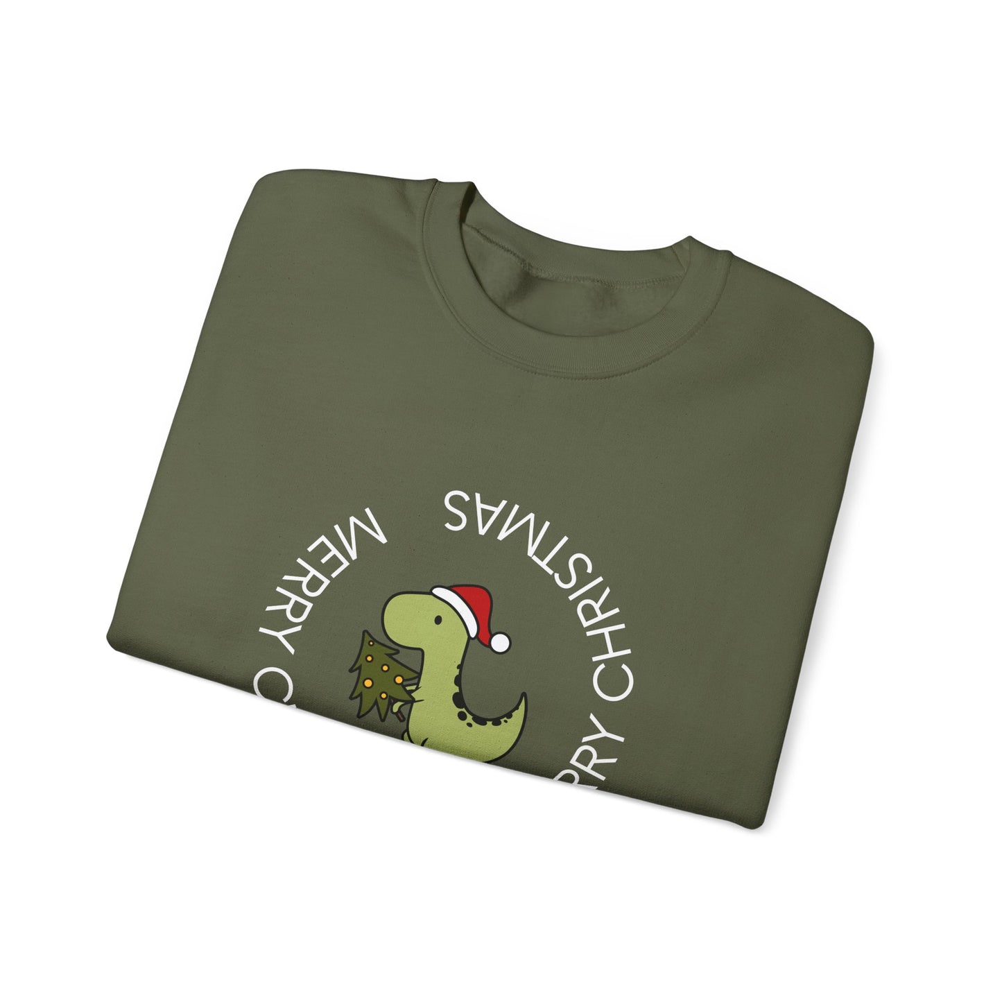 Dino-Merry Christmas 🎄🦖🎅 Unisex Heavy Blend Crewneck Sweatshirt