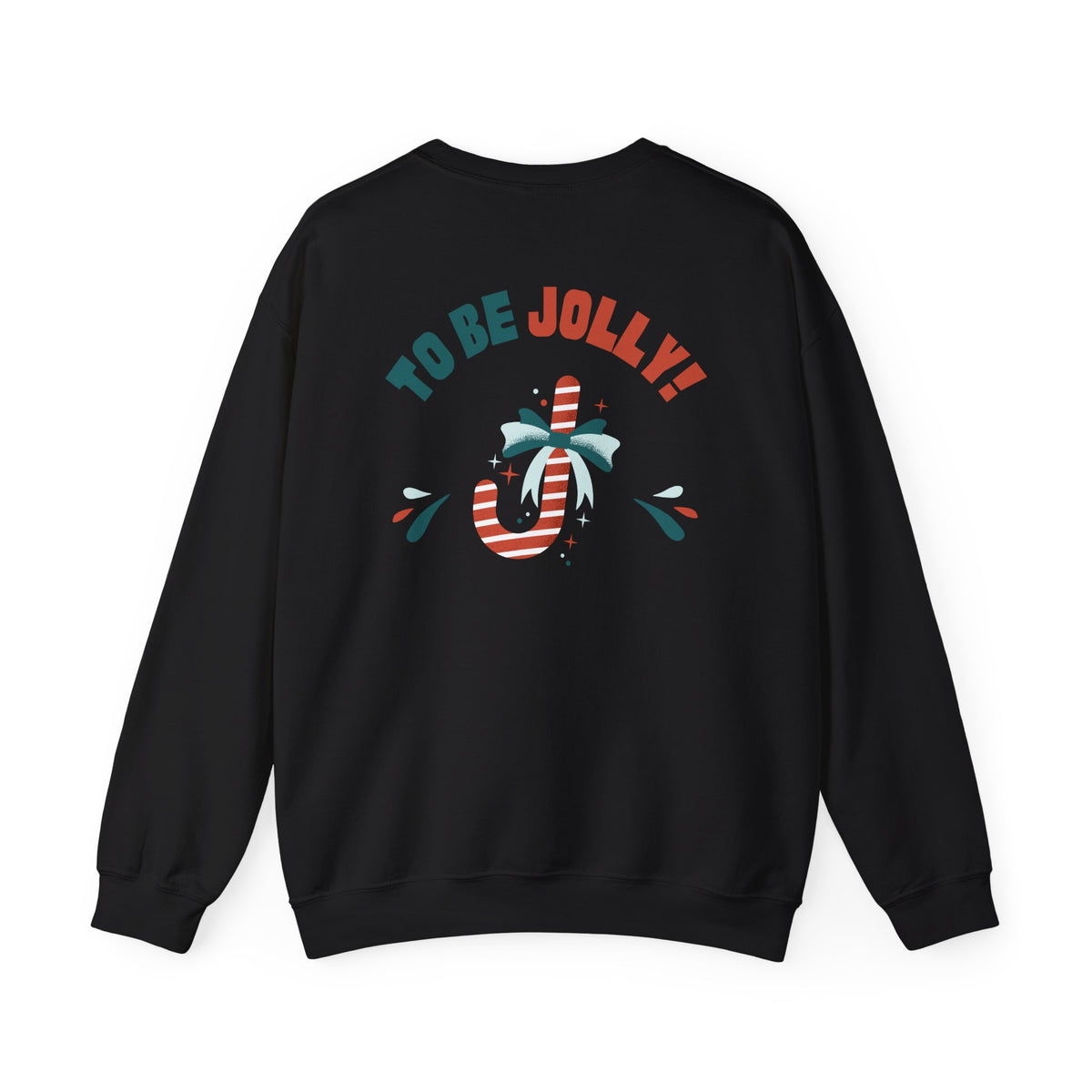 Unisex Heavy Blend Crewneck Sweatshirt 'Tis The Season To Be Jolly with Santa Hat & Lights 🎄✨