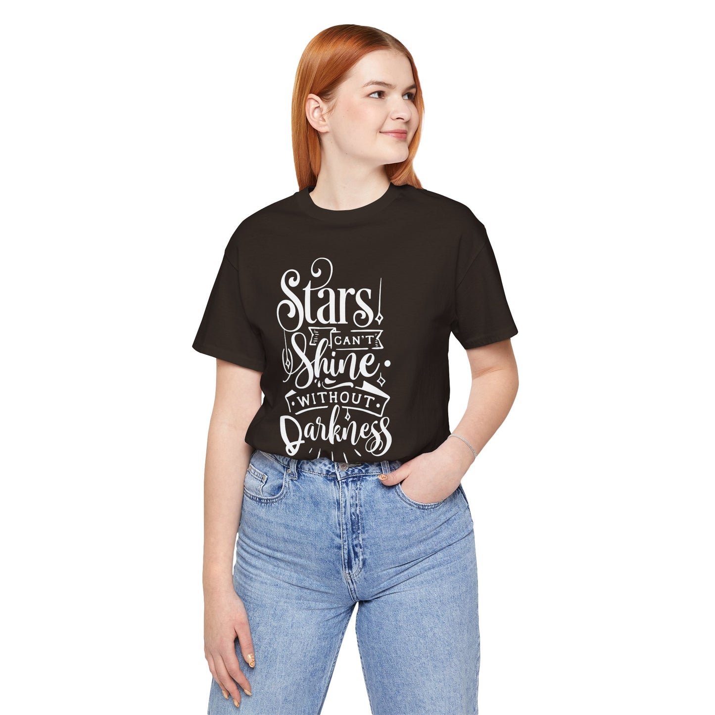 Stars Can't Shine Without Darkness Unisex Jersey Short Sleeve Tee