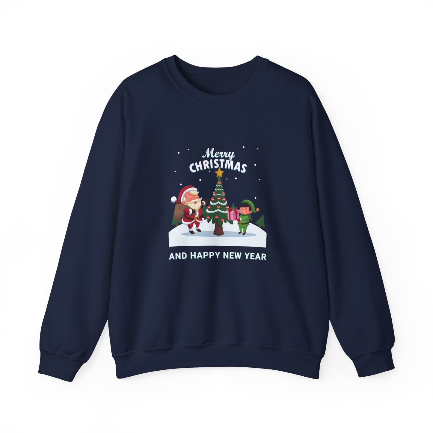 Unisex Heavy Blend Crewneck Sweatshirt Merry Christmas & Happy New Year 🎄🎅✨