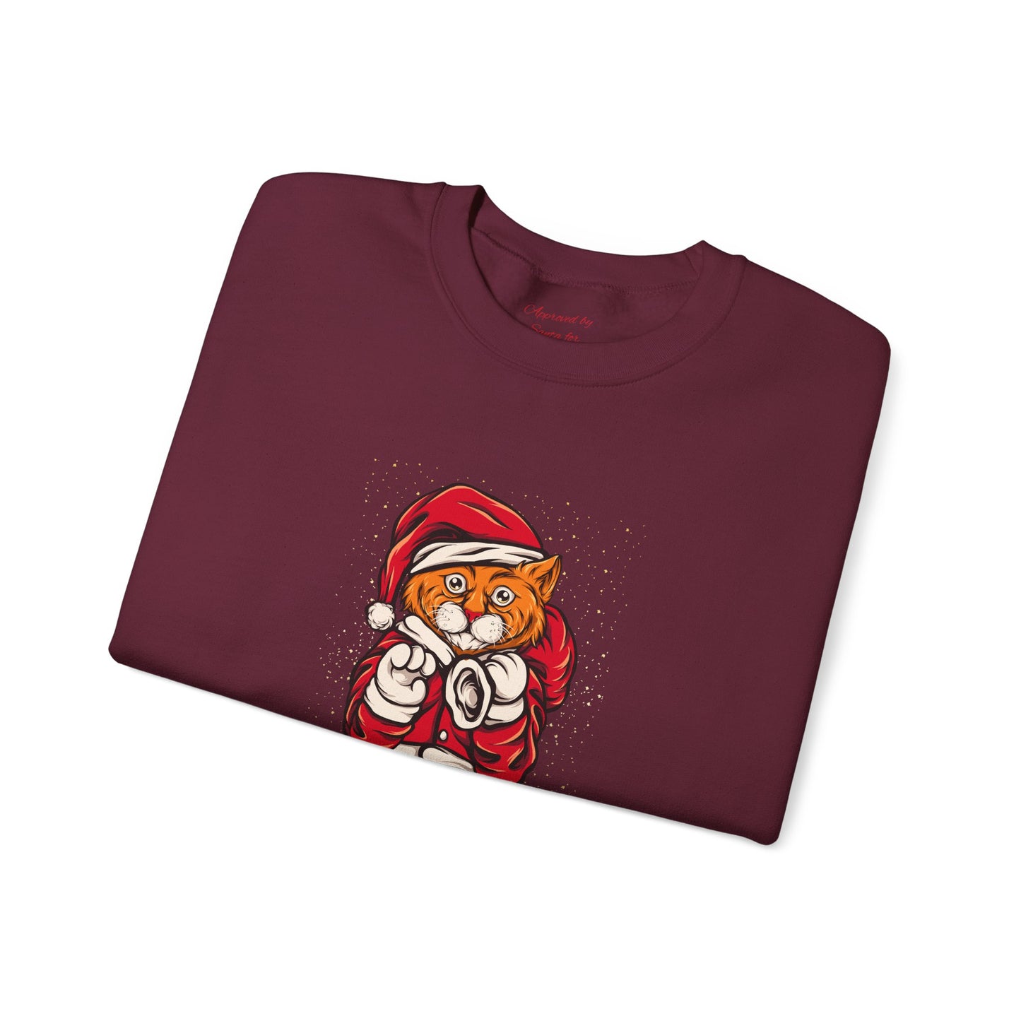 Unisex Heavy Blend Crewneck Sweatshirt Santa Paws Feline Festive Fun 🎅🐾🎁