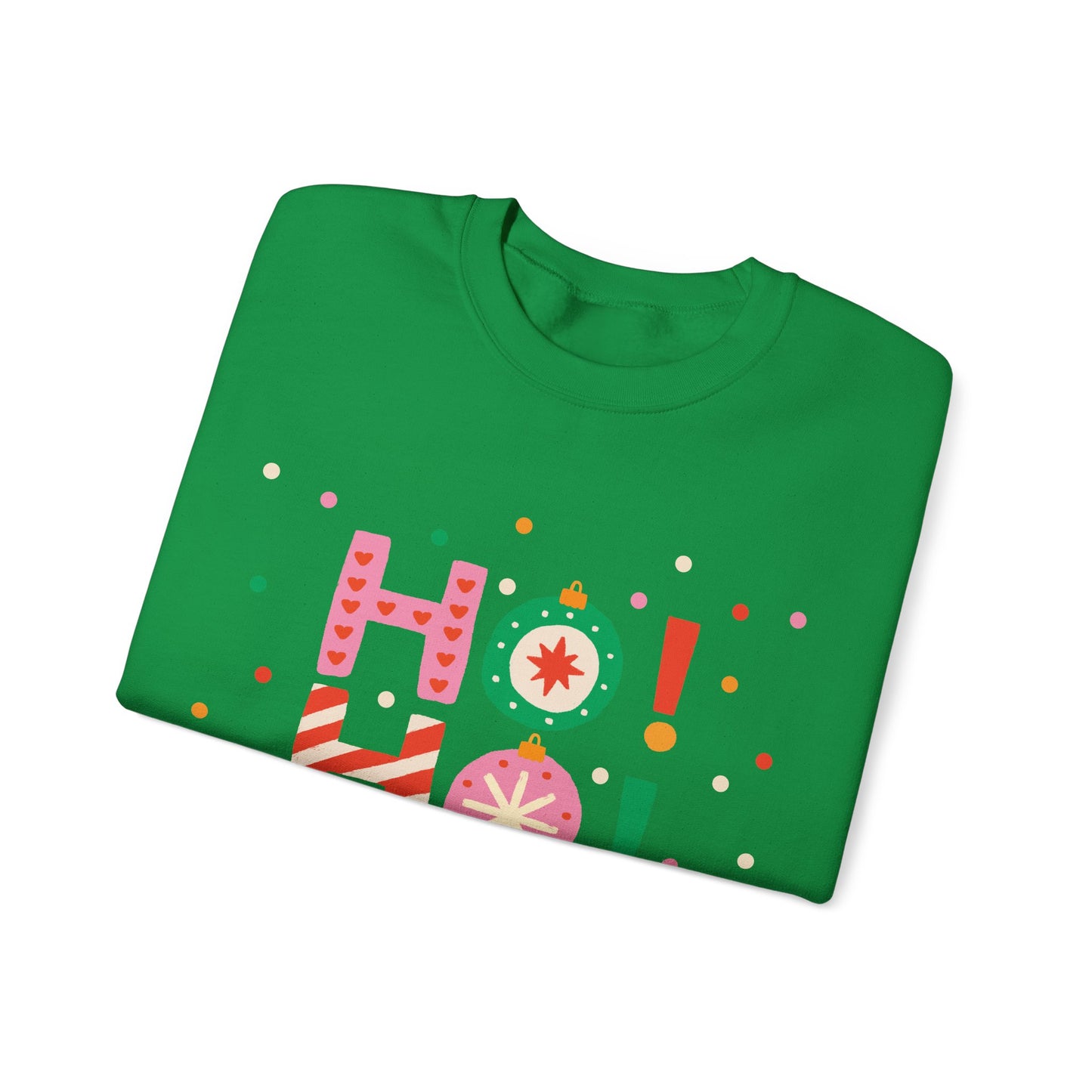 Unisex Heavy Blend Crewneck Sweatshirt Colorful Ho Ho Ho version 2 🎅✨