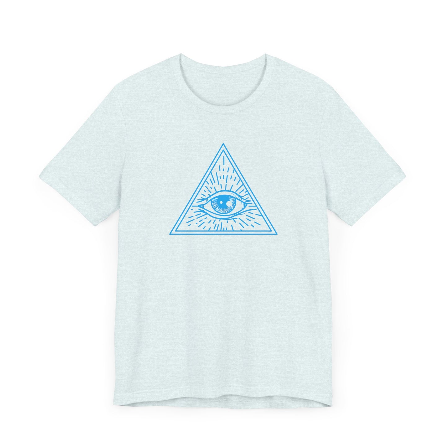 Unisex Jersey Short Sleeve Tee "Eye of Providence" All Seeing Eye Blue Print