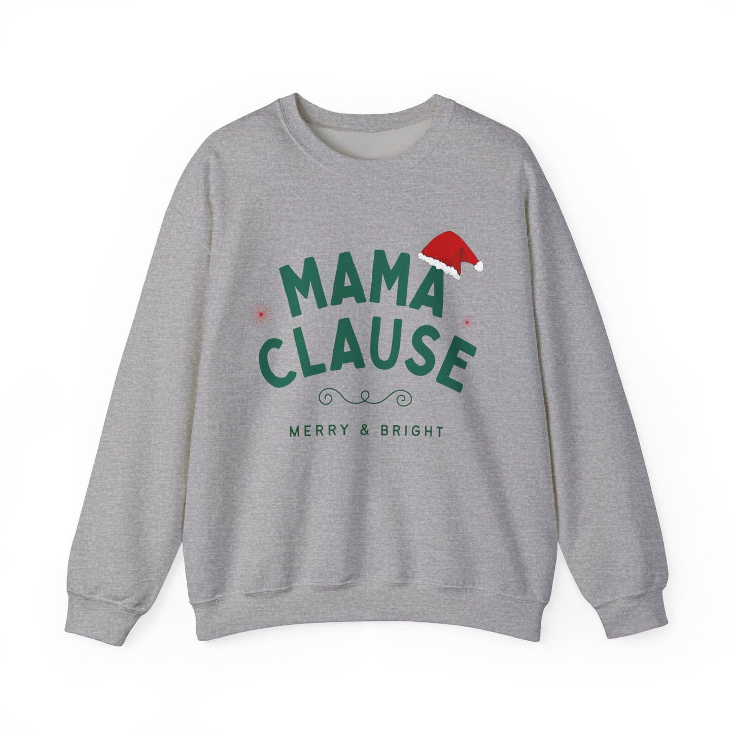 Unisex Heavy Blend Crewneck Sweatshirt Mama Clause Merry & Bright 🎄✨