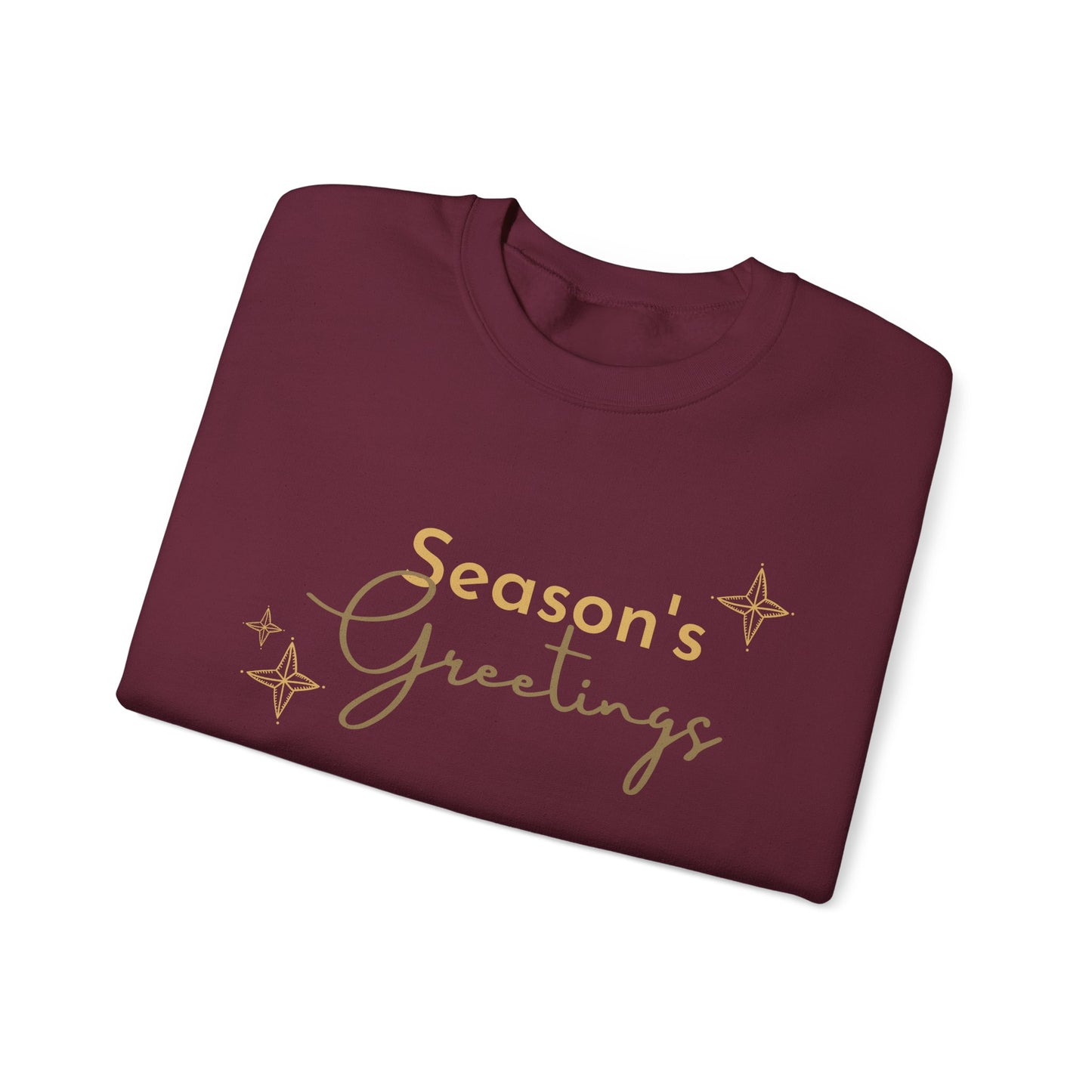 Unisex Heavy Blend Crewneck Sweatshirt Elegant Seasons Greetings ✨🎄