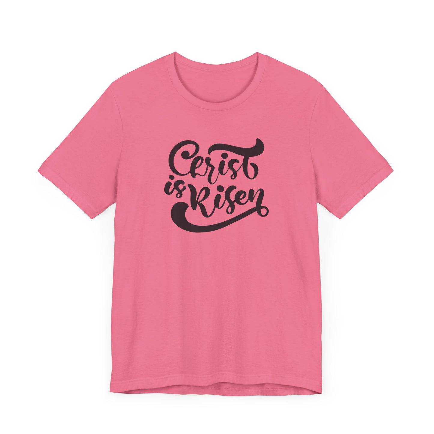 Christ is Risen Black Print Unisex Jersey Short Sleeve Tee