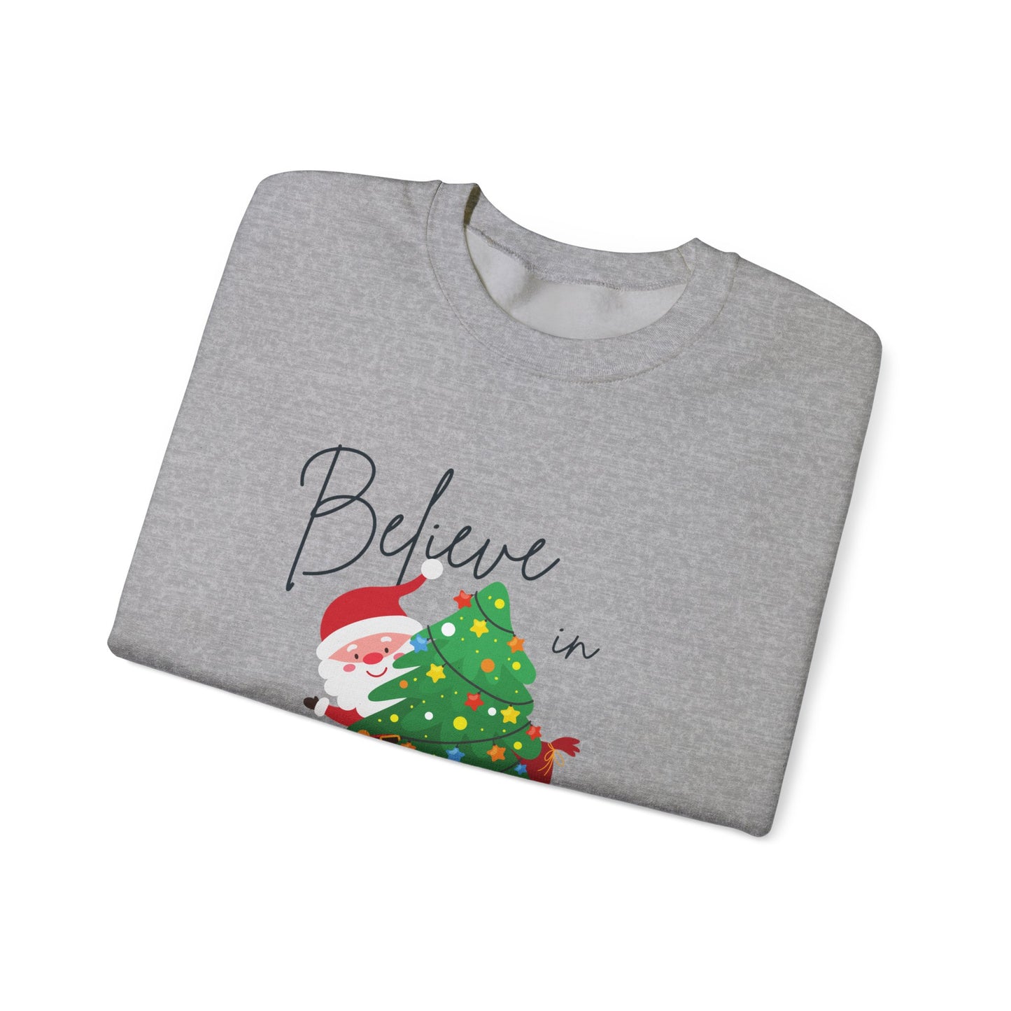 Unisex Heavy Blend Crewneck Sweatshirt Believe In Santa 🎅🎄✨