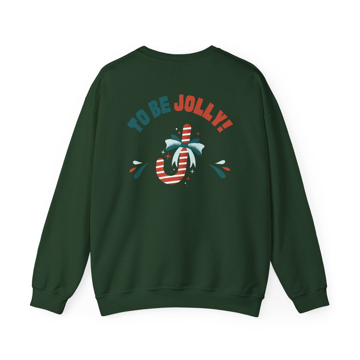 Unisex Heavy Blend Crewneck Sweatshirt 'Tis The Season To Be Jolly with Santa Hat & Lights 🎄✨