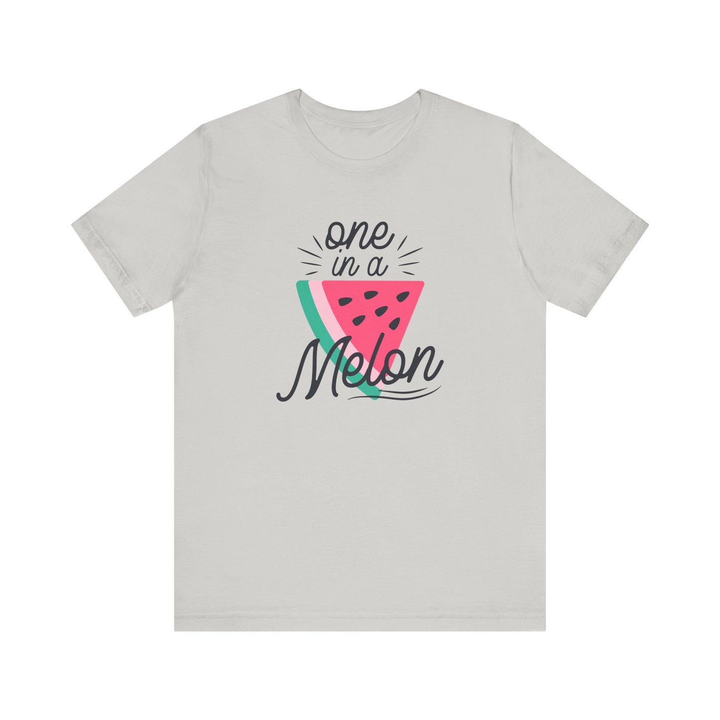 Unisex Jersey Short Sleeve Tee Soft Cotton "One In A Melon" Watermelon Print