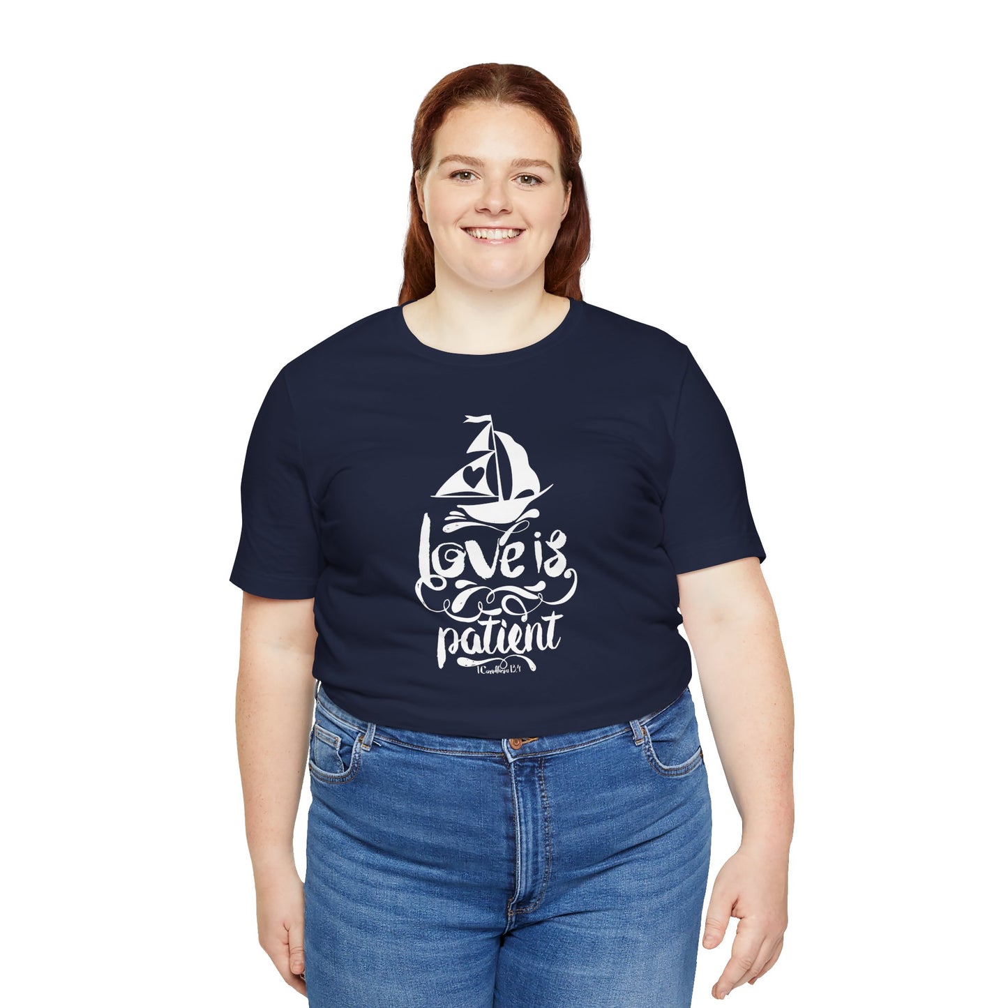 Love Is Patient Corinthians 13:4 Unisex Jersey Short Sleeve Tee