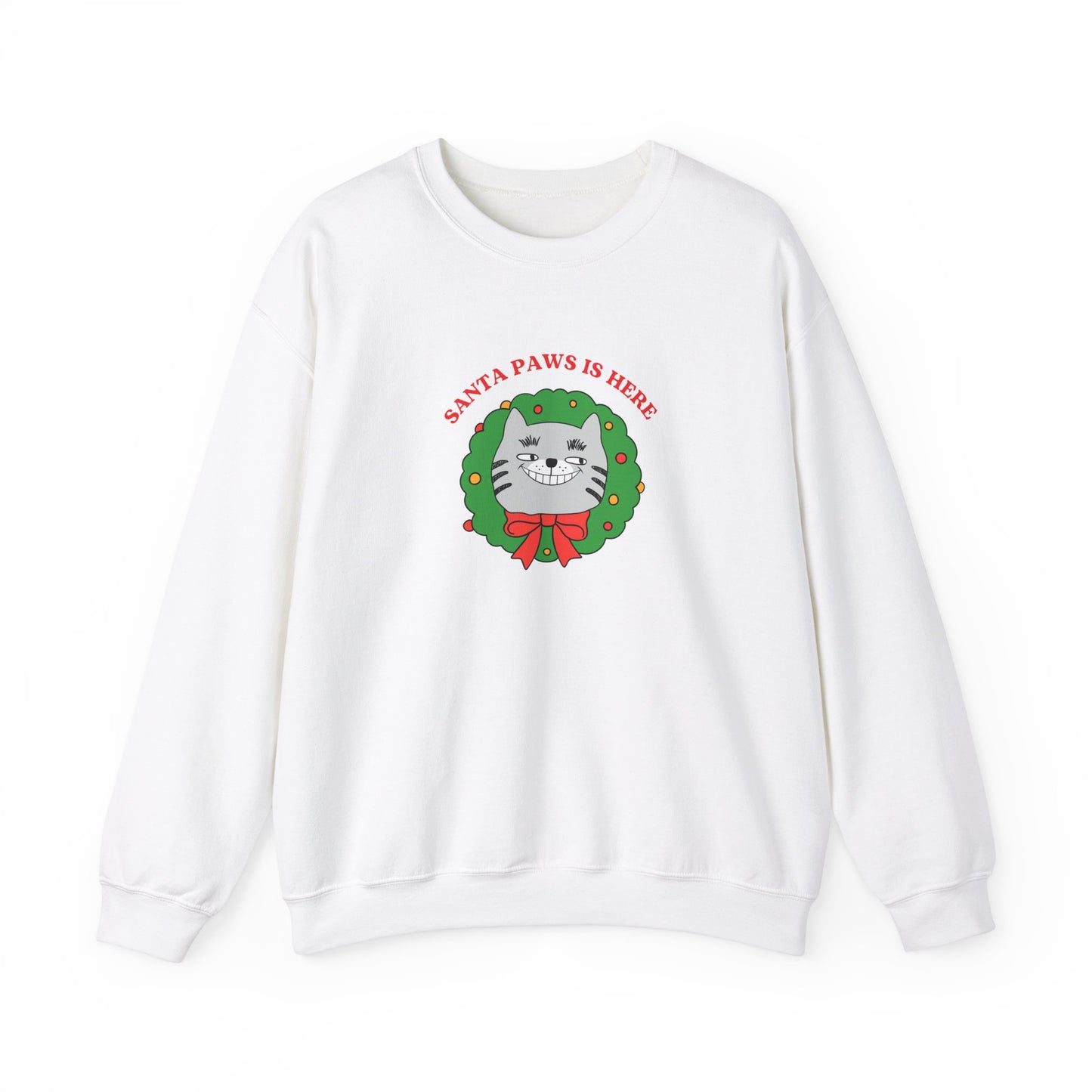 Unisex Heavy Blend Crewneck Sweatshirt Santa Paws Is Here 🎅🐾✨