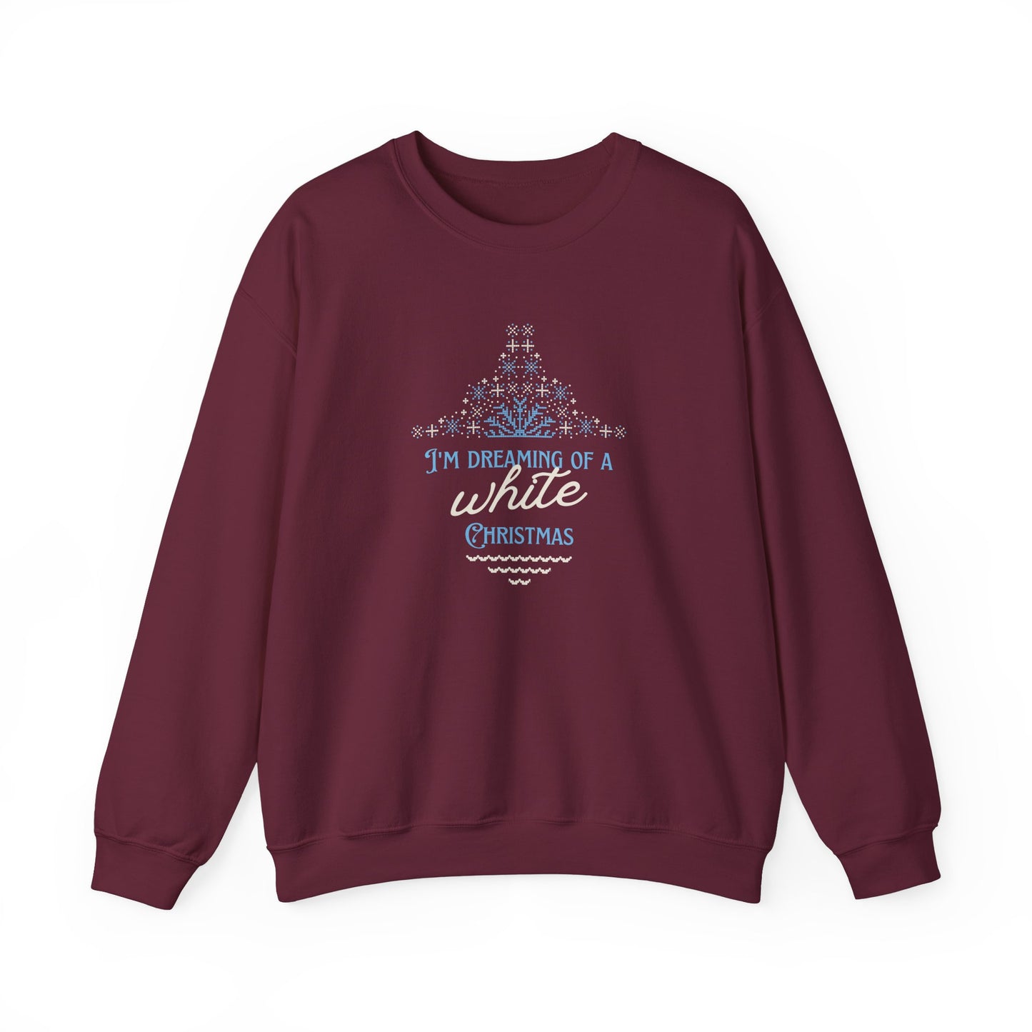 Unisex Heavy Blend Crewneck Sweatshirt I'm Dreaming Of A White Christmas 🍷❄️✨