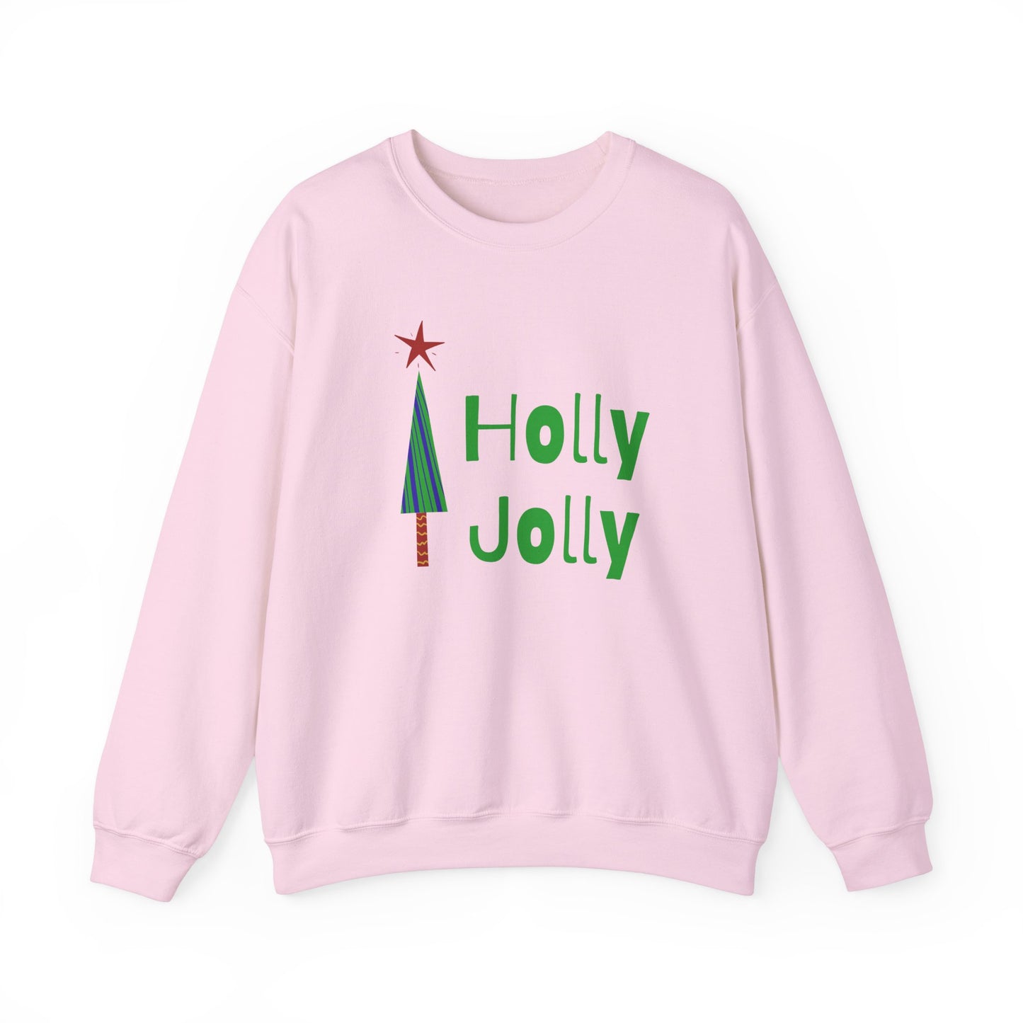 Unisex Heavy Blend Crewneck Sweatshirt Holly Jolly Christmas Tree 🎄✨