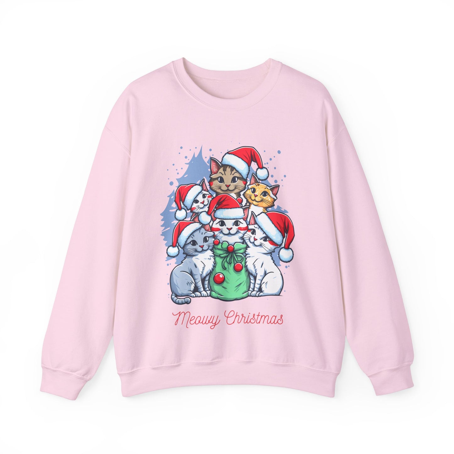 Unisex Heavy Blend Crewneck Sweatshirt Meowy Christmas 🎅🐾✨