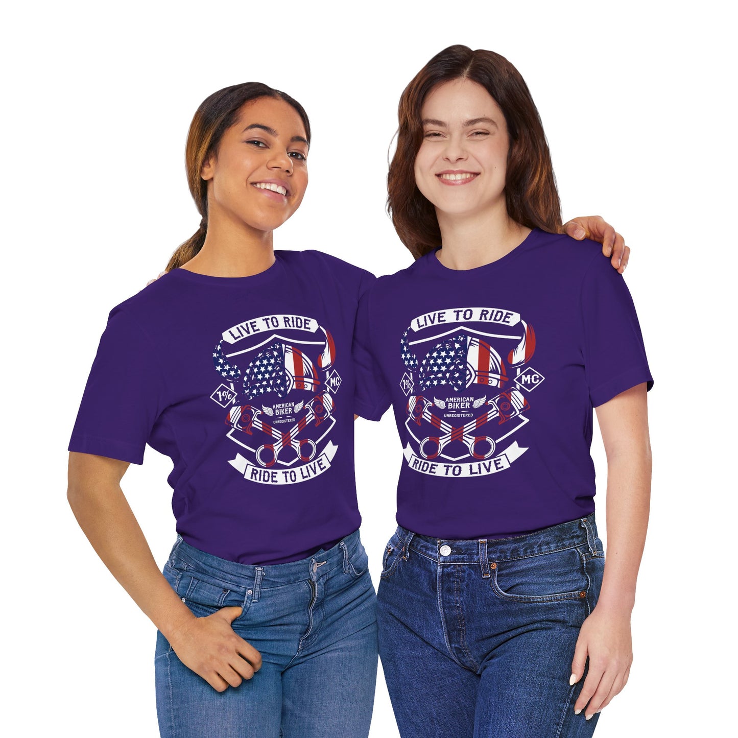 Live To Ride Ride To Live 1% MC Unisex Jersey Short Sleeve Tee